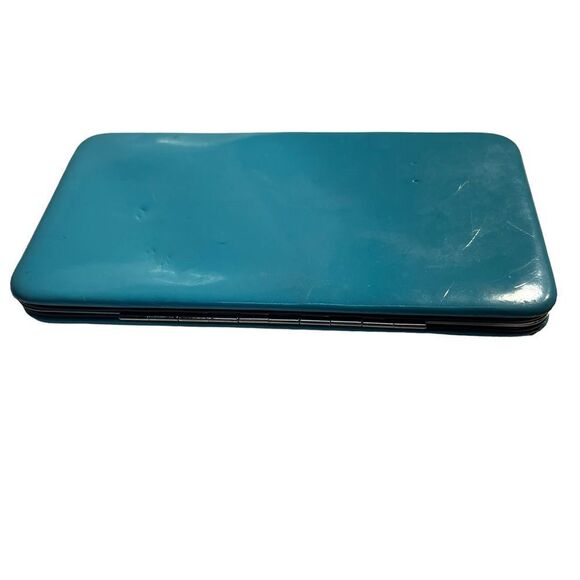 Shiny blue teal clutch wallet 7”x4” - Picture 10 of 10